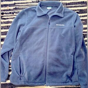 Columbia Blue Fleece Jacket, navy blue size L